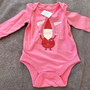 NWT Baby Gap Santa Baby Christmas Onesie 6-12 Months